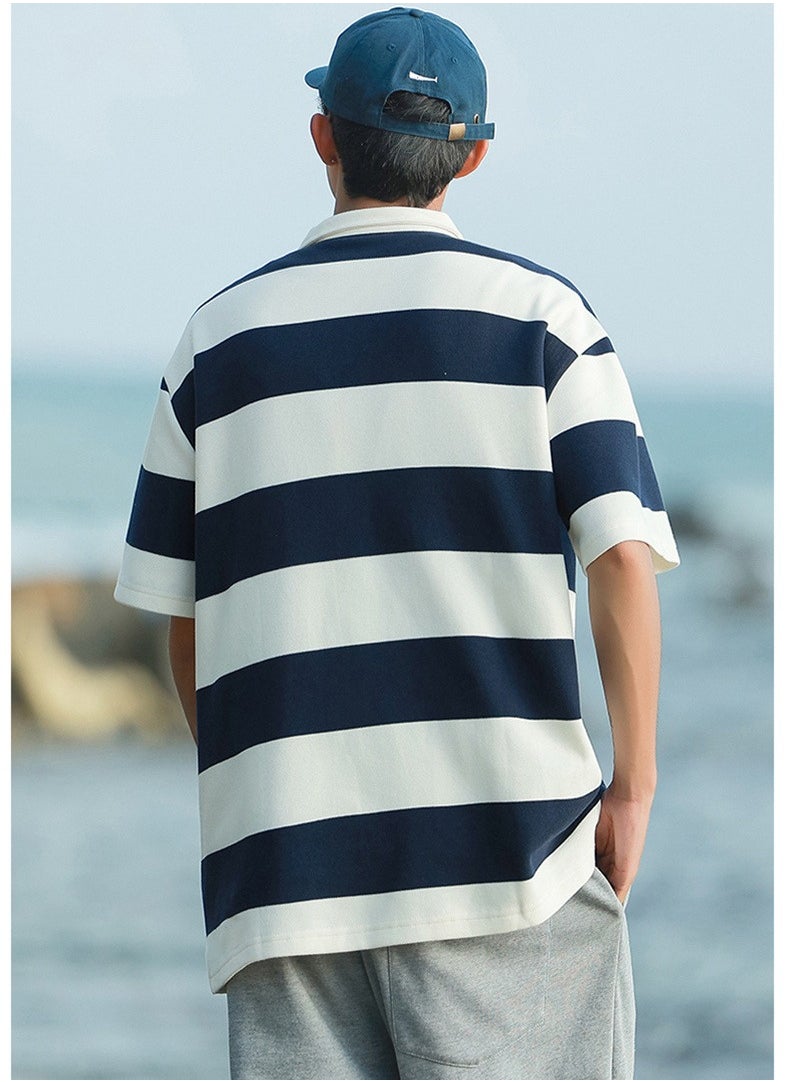 WASSUP NEST - New WASSUP NEST Loose Casual Polo Shirt - Image 1