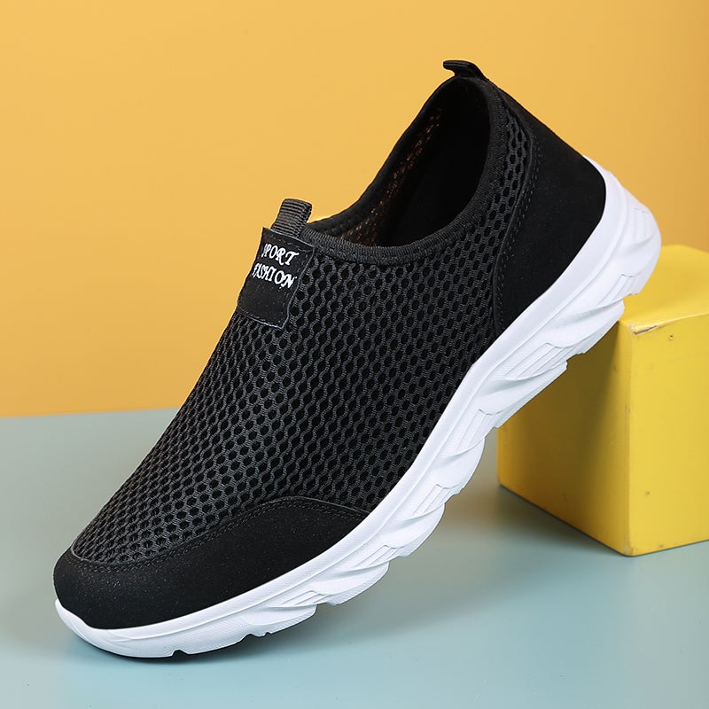 Men'S Shoes Summer Breathable Slip-On Cloth Shoes Driving Light Mesh Walking Sports Mesh Shoes - Image 3