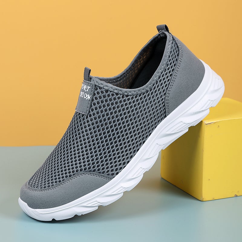 Men'S Shoes Summer Breathable Slip-On Cloth Shoes Driving Light Mesh Walking Sports Mesh Shoes - Image 2