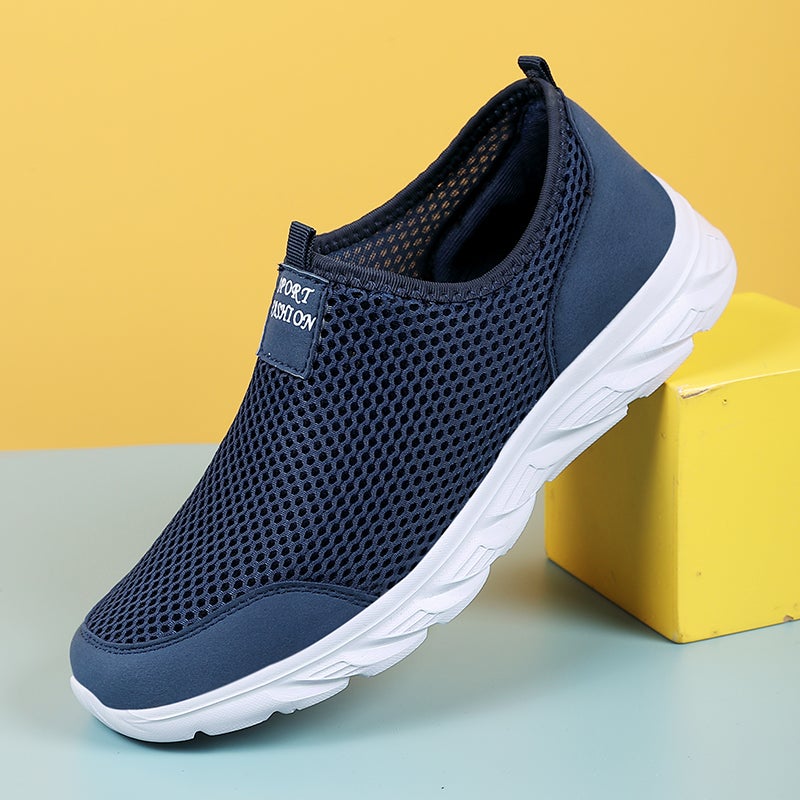 Men'S Shoes Summer Breathable Slip-On Cloth Shoes Driving Light Mesh Walking Sports Mesh Shoes - Image 4