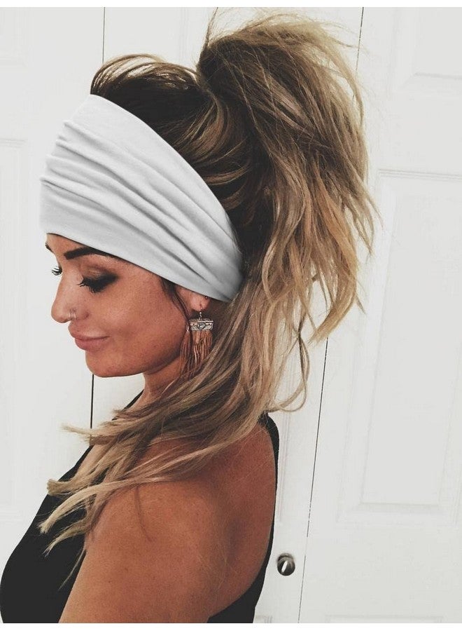 TERSE أربطة رأس للنساء 7 بوصة عريضة جداً أربطة رأس غير قابلة للانزلاق للنساء بوهو موضة عقدة لليوغا والتدريب لفات رأس تركية إكسسوارات شعر أفريقية - Image 2