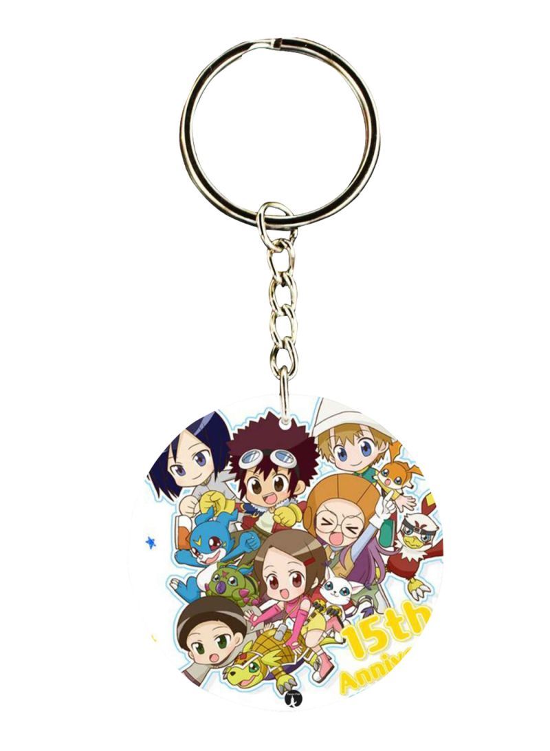 Double Sided Digimon Printed Keychain