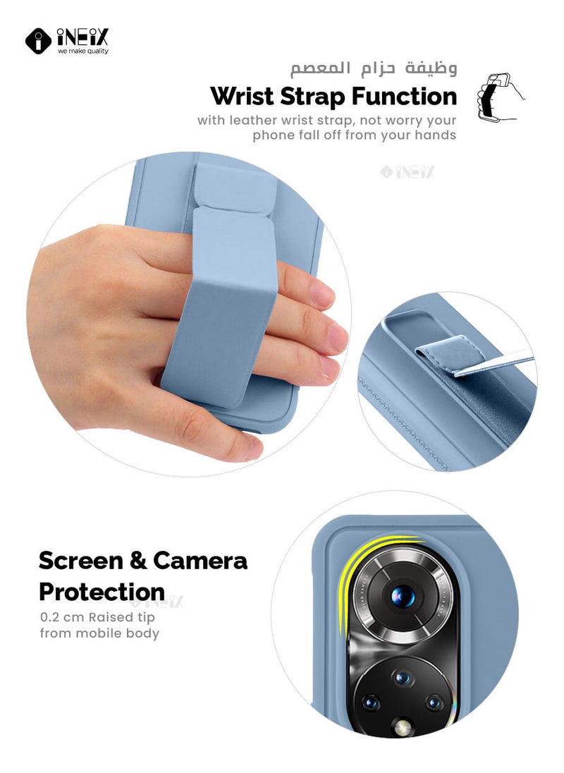 INEIX - 3 in 1 Magnetic Hand Grip Holder Case For Honor 50 5G Sky Blue - Image 1
