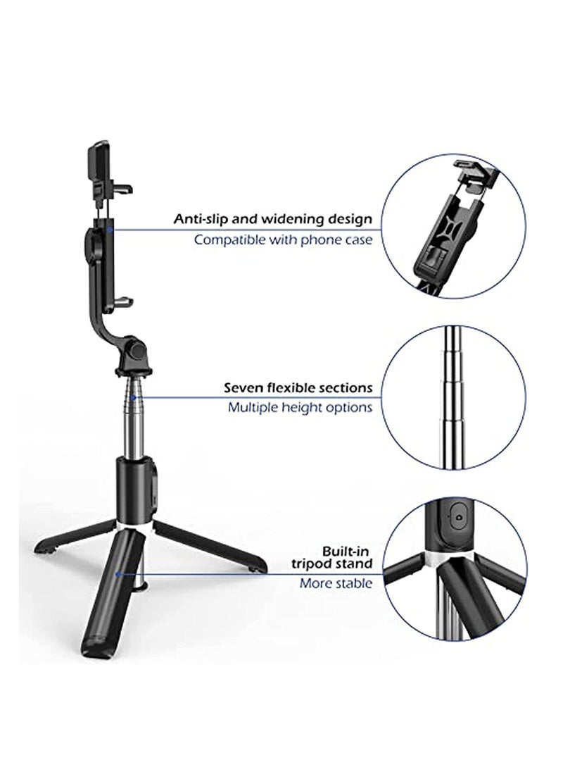 Raxoom Portable Selfie Stick Tripod with Light with Detachable Bluetooth Remote,41 Inch Extendable Tripod Compatible with IPhone 13 Pro/12/11 Pro/Max/XS/XR/X and Samsung Galaxy S10/S9 Plus - Image 2
