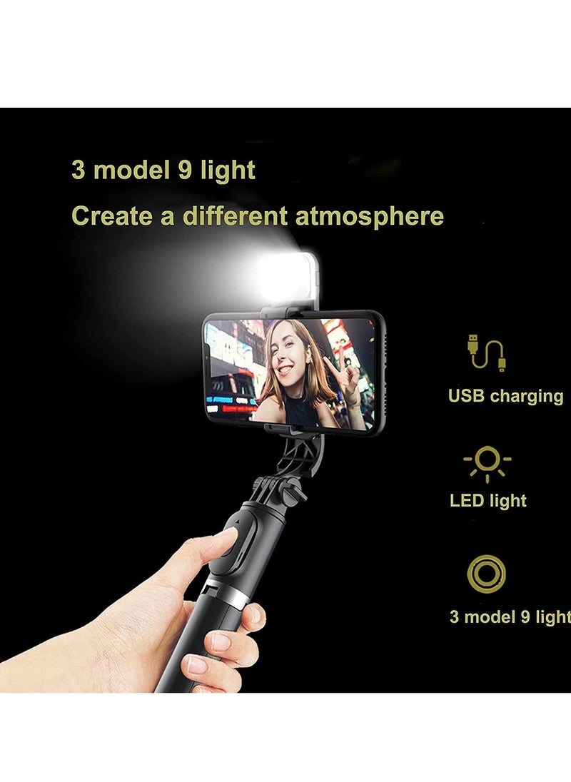 Raxoom Portable Selfie Stick Tripod with Light with Detachable Bluetooth Remote,41 Inch Extendable Tripod Compatible with IPhone 13 Pro/12/11 Pro/Max/XS/XR/X and Samsung Galaxy S10/S9 Plus - Image 5