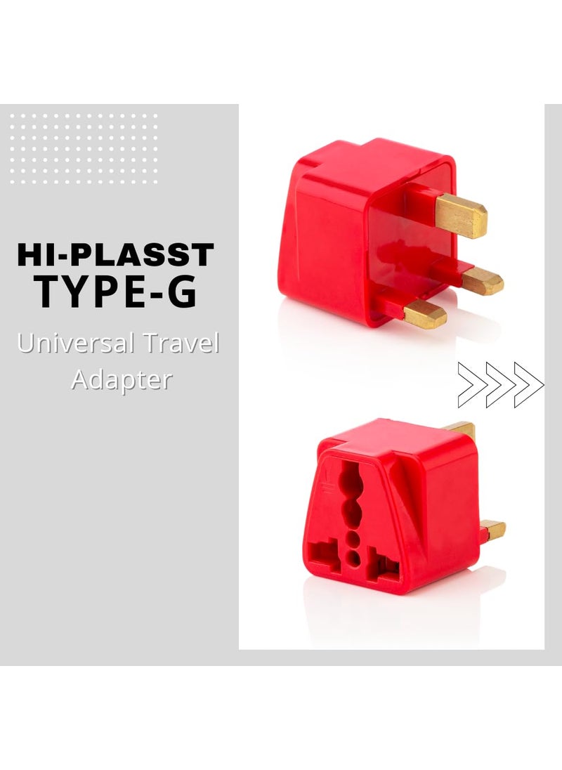 HI PLASST PINS N PLUGS HiPLASST India to UK Plug Adapter Pack of 3 for UKLondon TypeG Power Plug Converter for England Dubai Hong KongSingapore Ireland Wales Scotland Perfect Adaptor for Charging Laptop Phone  - Image 2