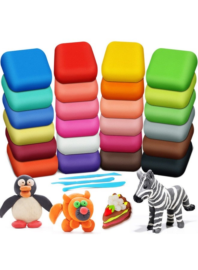 ESSENSON Magic Clay - Air Dry Clay 24 Colors, Modeling Clay for Kids with Tools, Toys Gifts for Age 3 4 5 6 7 8+ Years Old Boys Girls Kids - Image 1