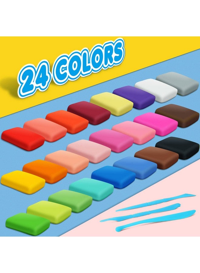 ESSENSON Magic Clay - Air Dry Clay 24 Colors, Modeling Clay for Kids with Tools, Toys Gifts for Age 3 4 5 6 7 8+ Years Old Boys Girls Kids - Image 2