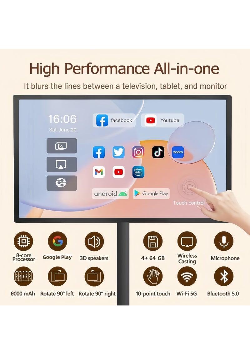 FlashHawk - 21.5 Inch Floor Smart Screen - LCD Touch Display Screen with Adjustable Stand - Image 1