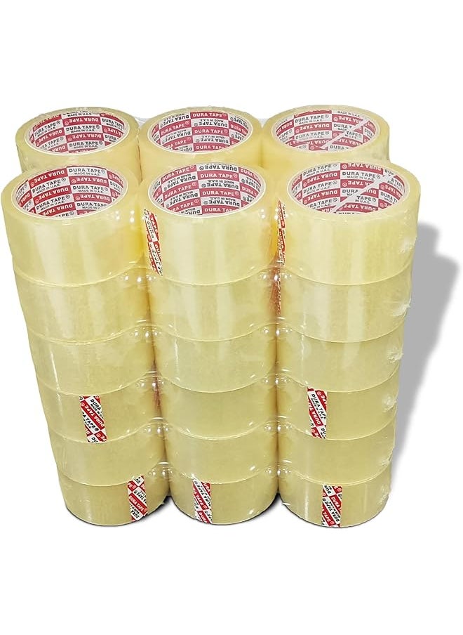 Dura - Dura® Brand Transparent packaging Tape 48mm x 50Yards (45.72M) x 6 Packs x6 Rolls=36Pcs Pack, Strong Adhesive for Home and Industrial Packaging, sealing and Bundling - Image 1