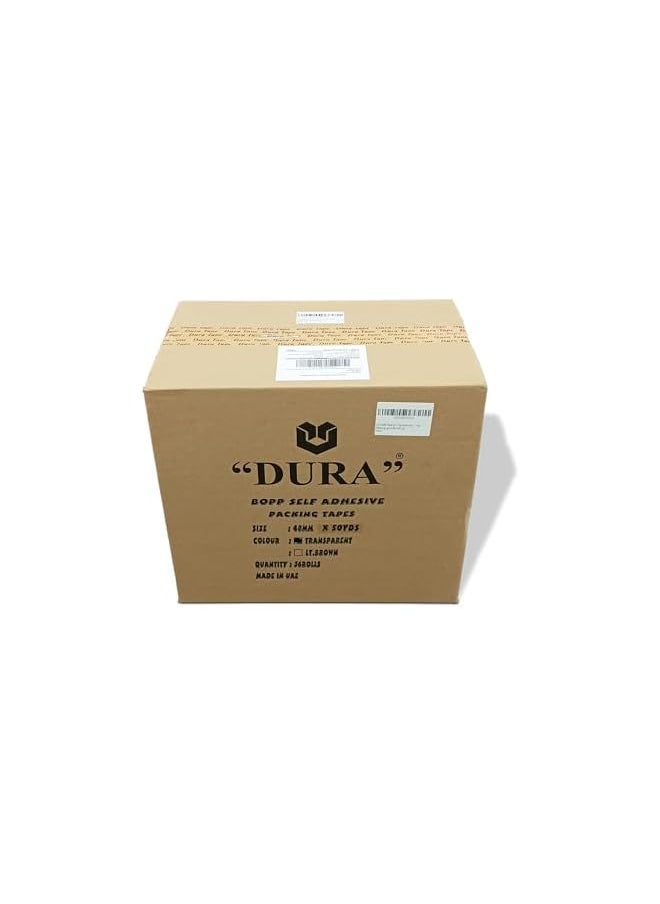 Dura - Dura® Brand Transparent packaging Tape 48mm x 50Yards (45.72M) x 6 Packs x6 Rolls=36Pcs Pack, Strong Adhesive for Home and Industrial Packaging, sealing and Bundling - Image 1