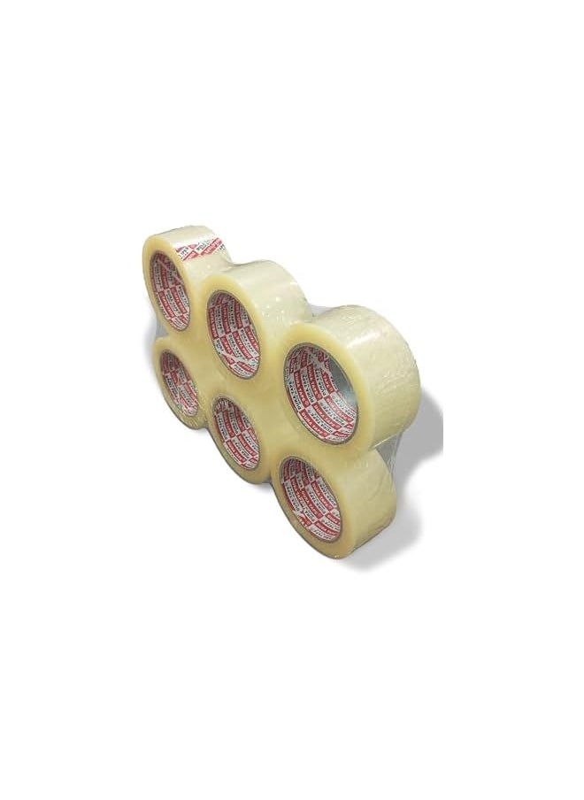Dura - Dura® Brand Transparent packaging Tape 48mm x 50Yards (45.72M) x 6 Packs x6 Rolls=36Pcs Pack, Strong Adhesive for Home and Industrial Packaging, sealing and Bundling - Image 1