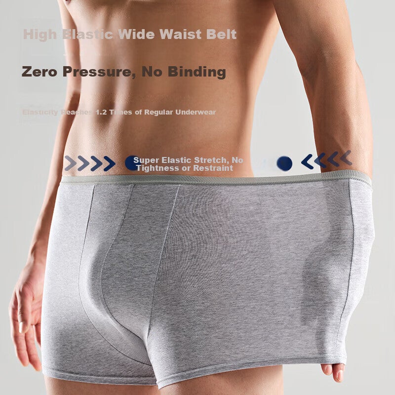 Freego Disposable Men's Boxer Briefs, 3-Pack, Pure Cotton, Travel-Friendly, Sterilized, Portable, Comfortable, Large Size, Men's Gray XL - Image 2