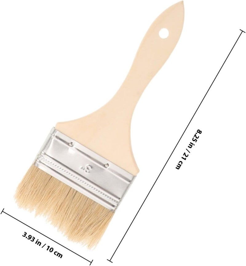 TIDTALEO 7pcs Natural Bristle Oil Paintbrush Set with Wooden Handles, Flat Tip Small Paint Brushes for Acrylic and Water Painting, Art Student Supplies for Fine Detail and Household Use - Image 2