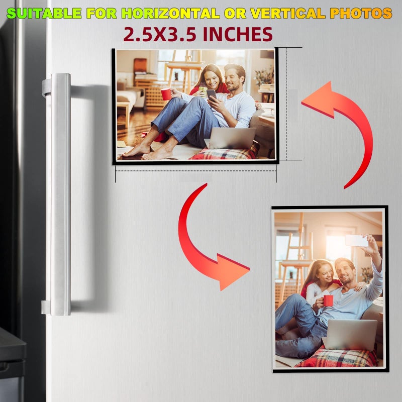CHUNNIAO Magnetic Picture Frame 2.5X3.5-20 pack Wallet Size Photo Magnets Sleeves for Refrigerator - Image 3