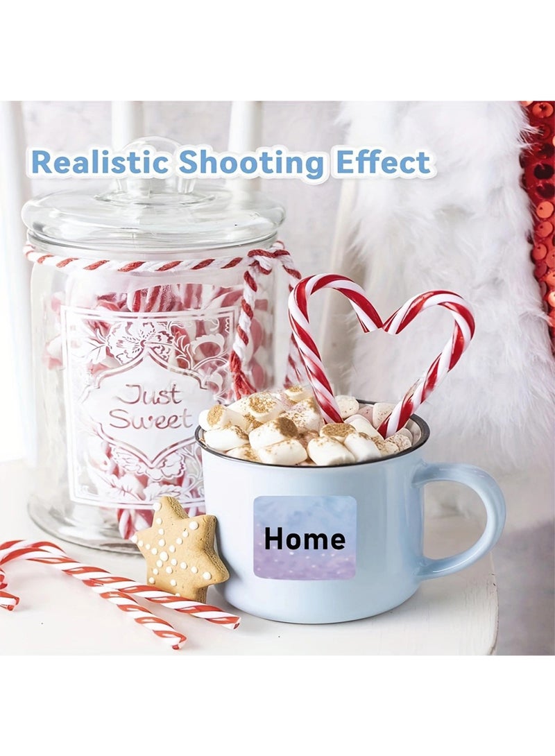 ملصق حراري متعدد الأغراض بألوان متدرجة، ورق ملصقات ذاتي اللصق، علامات اسم للمكتب، رمز شريطي، شعار DIY، مربع، 500 قطعة - Image 3