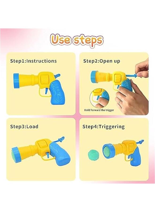 RYNX 1 Cat Ball Launcher with 50  Cat Toy Balls Launch Ball Toy Colorful and Soft Interactive Cat Toys Balls for Indoor Cats Kitten Toys Plush Ball Shoot Gun for Kitty - Image 2