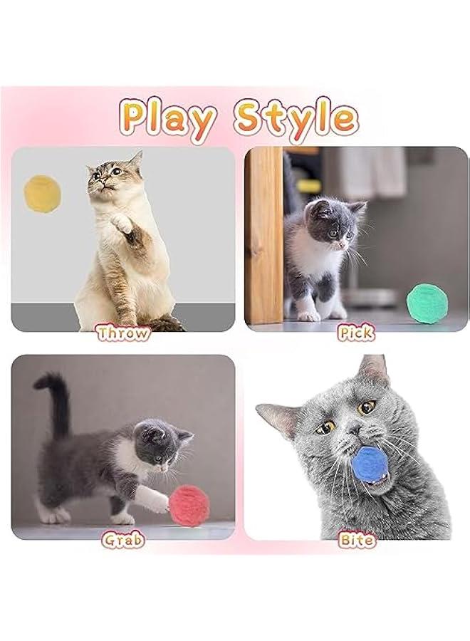 RYNX 1 Cat Ball Launcher with 50  Cat Toy Balls Launch Ball Toy Colorful and Soft Interactive Cat Toys Balls for Indoor Cats Kitten Toys Plush Ball Shoot Gun for Kitty - Image 3