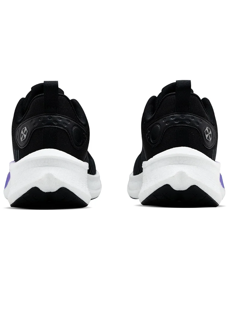 HUNDRED Hundred Sprintpace  Multipurpose Shoes | Running, Walking, Training, Gym & Jogging | Active Grip | HexaFoam Technology |Carbon Fibre Support Plate (Black/Blue/Purple - EUR 45)