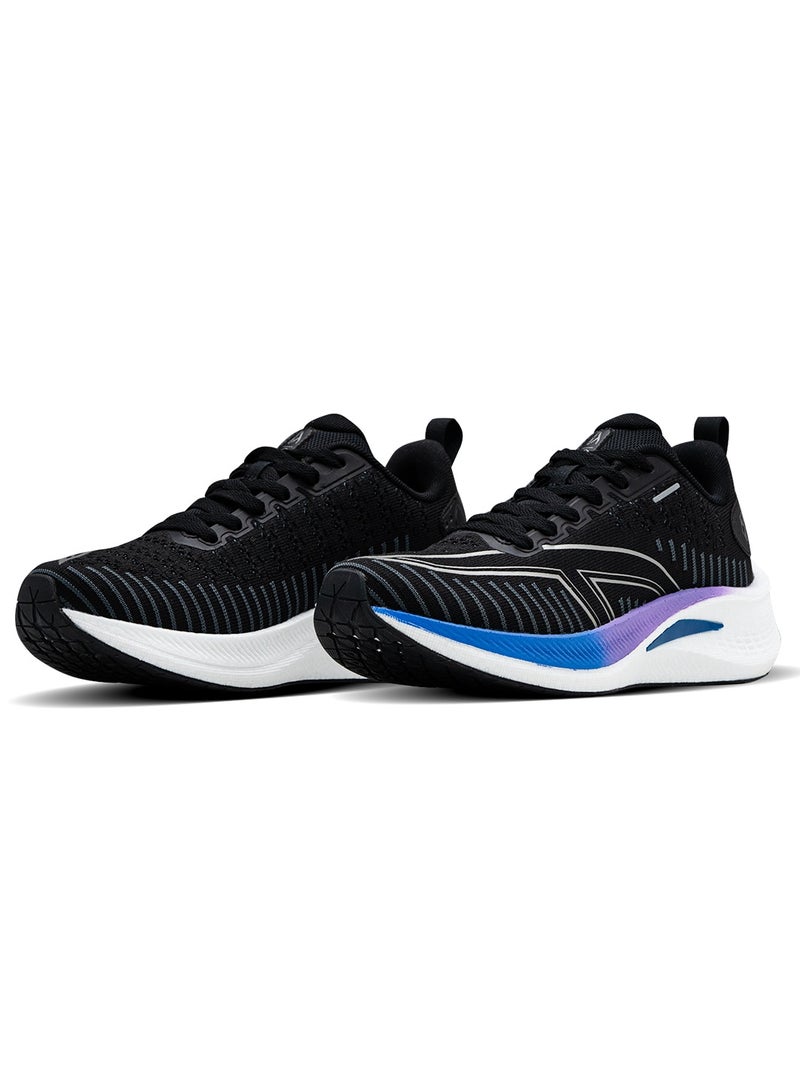 HUNDRED Hundred Sprintpace  Multipurpose Shoes | Running, Walking, Training, Gym & Jogging | Active Grip | HexaFoam Technology |Carbon Fibre Support Plate (Black/Blue/Purple - EUR 45)  - Image 5