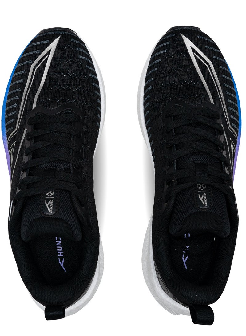 HUNDRED Hundred Sprintpace  Multipurpose Shoes | Running, Walking, Training, Gym & Jogging | Active Grip | HexaFoam Technology |Carbon Fibre Support Plate (Black/Blue/Purple - EUR 45)  - Image 4