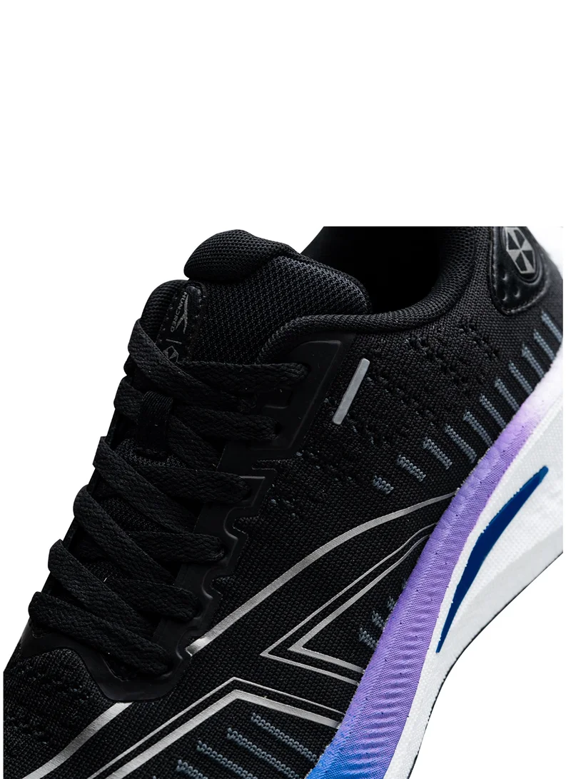 HUNDRED Hundred Sprintpace  Multipurpose Shoes | Running, Walking, Training, Gym & Jogging | Active Grip | HexaFoam Technology |Carbon Fibre Support Plate (Black/Blue/Purple - EUR 45)