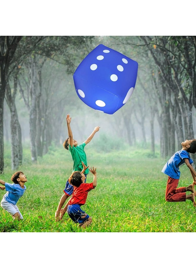 نوفيلتي بليس نرد قابل للنفخ من نوفيلتي بليس، مقاس 16 بوصة (عبوة من قطعتين) - نرد عملاق أحمر وأزرق لألعاب الطاولة الداخلية والخارجية، واللودو، وحفلات المسابح - ديكورات حفلات ممتعة ومتعددة الاستخدامات وإكسسوارات ألعاب - Image 3