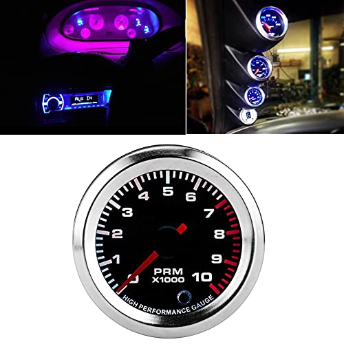 Ymiko Tachometer 0-10000 RPM Gauge Meter 52mm/2in Universal 7 Colors for 4/6/8 Cylinder Car SUV Vehicle - Image 4