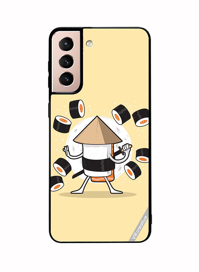 VR CREATIVE Protective Case Cover For Samsung Galaxy S21 Plus 5G Samurai Sushi Design Multicolour - Image 1