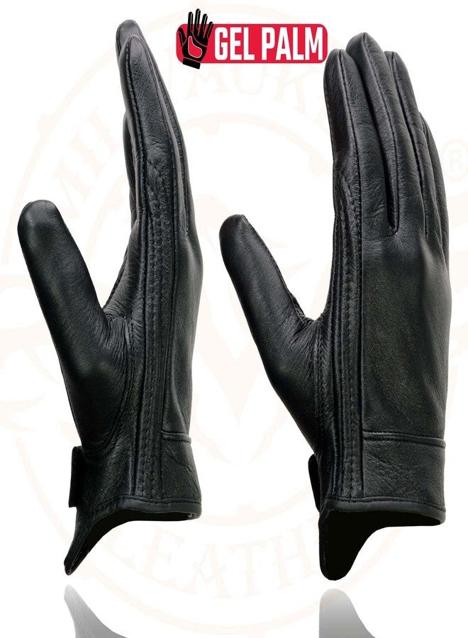 Milwaukee Leather قفازات ميلووكي الجلدية الرجالية الصيفية للرحلات البحرية، مقاس كبير MG7510-BLK-L - Image 2