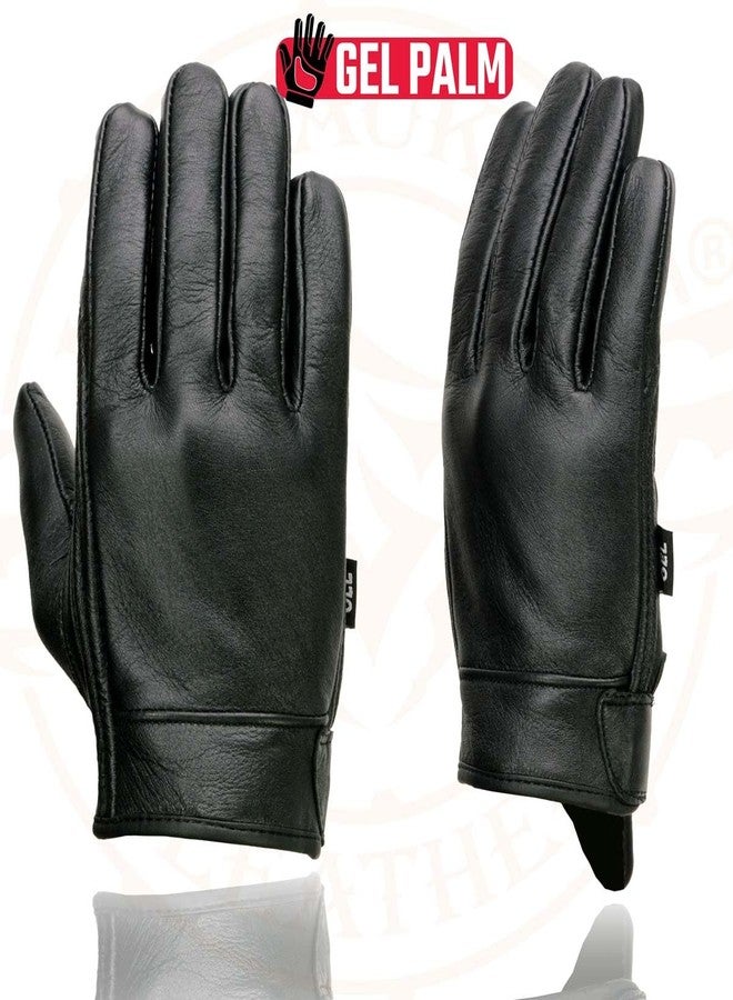 Milwaukee Leather قفازات ميلووكي الجلدية الرجالية الصيفية للرحلات البحرية، مقاس كبير MG7510-BLK-L - Image 4
