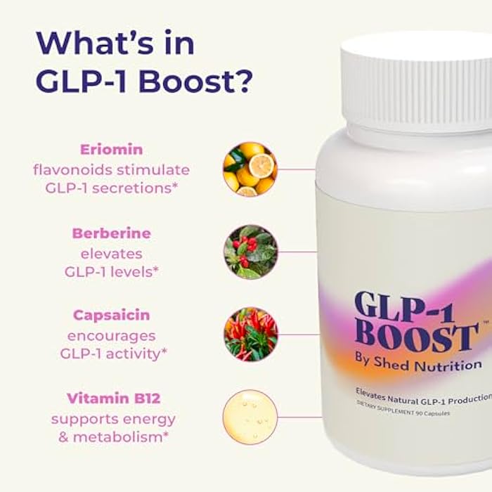 GLP-1 Boost Supplement for Women and Men – Hunger & Metabolism Support with Eriomin, Berberine & Capsaicin – Expert-Formulated to Support GLP1 Naturally – 1 Capsule Before Meals (90 Capsules) - Image 5