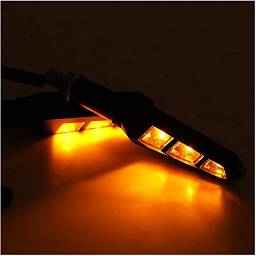 Ramanta® 2X 12V DC Amber LED Flexible Non Breakable Motorcycle Bike Turn Signal Indicators Light Turning Lamps Set for Bajaj Dominar 400, Pack of 1 Pair, Install by Professional - Image 2