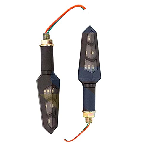 Ramanta® 2X 12V DC Amber LED Flexible Non Breakable Motorcycle Bike Turn Signal Indicators Light Turning Lamps Set for Bajaj Dominar 400, Pack of 1 Pair, Install by Professional - Image 1