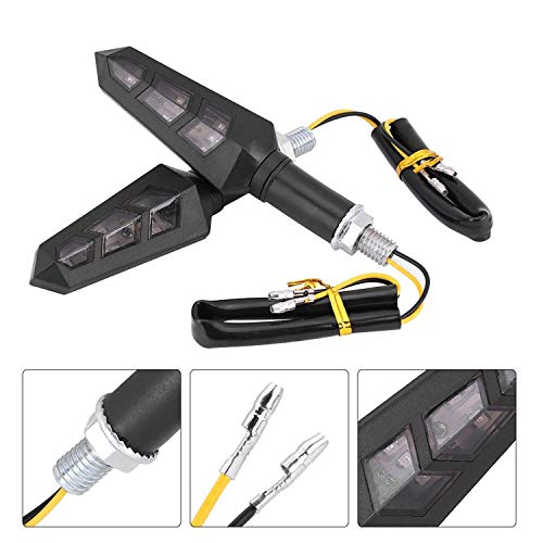Ramanta® 2X 12V DC Amber LED Flexible Non Breakable Motorcycle Bike Turn Signal Indicators Light Turning Lamps Set for Bajaj Dominar 400, Pack of 1 Pair, Install by Professional - Image 4
