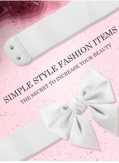 Excefore Wide Elastic Belt Women's Bowknot Belt Ladies Stretchy Bow Belt for  Party Casual Matching Women Dresses  2 Pcs  - Image 3