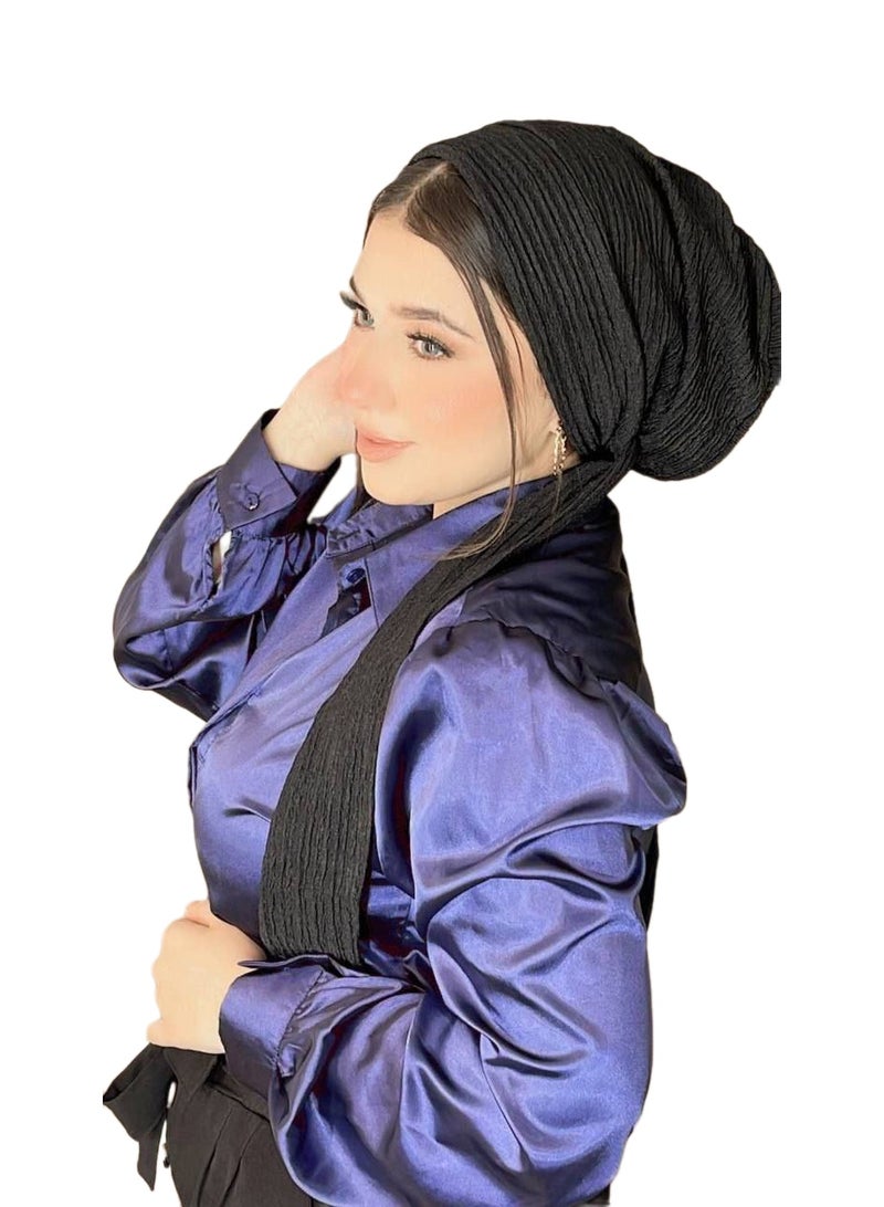 Luxury crinkle scarf for women - comfortable design - warm brick color - high-quality lightweight material