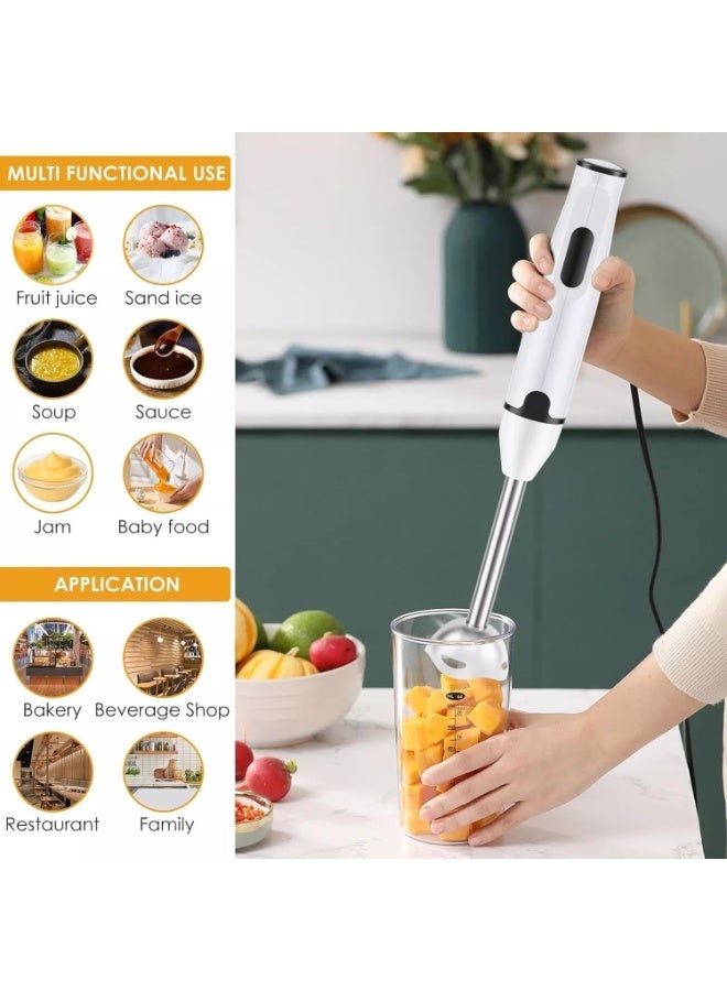 دينكس خلاط يدوي كهربائي من دينكس DX2023 بقوة 400 واط، مزود بشفرات من الفولاذ المقاوم للصدأ، تحكم بسرعتين، عمود قابل للفصل، مقبض مريح، خلاط محمول لتحضير الحساء والعصائر والصلصات وأطعمة الأطفال. - Image 3