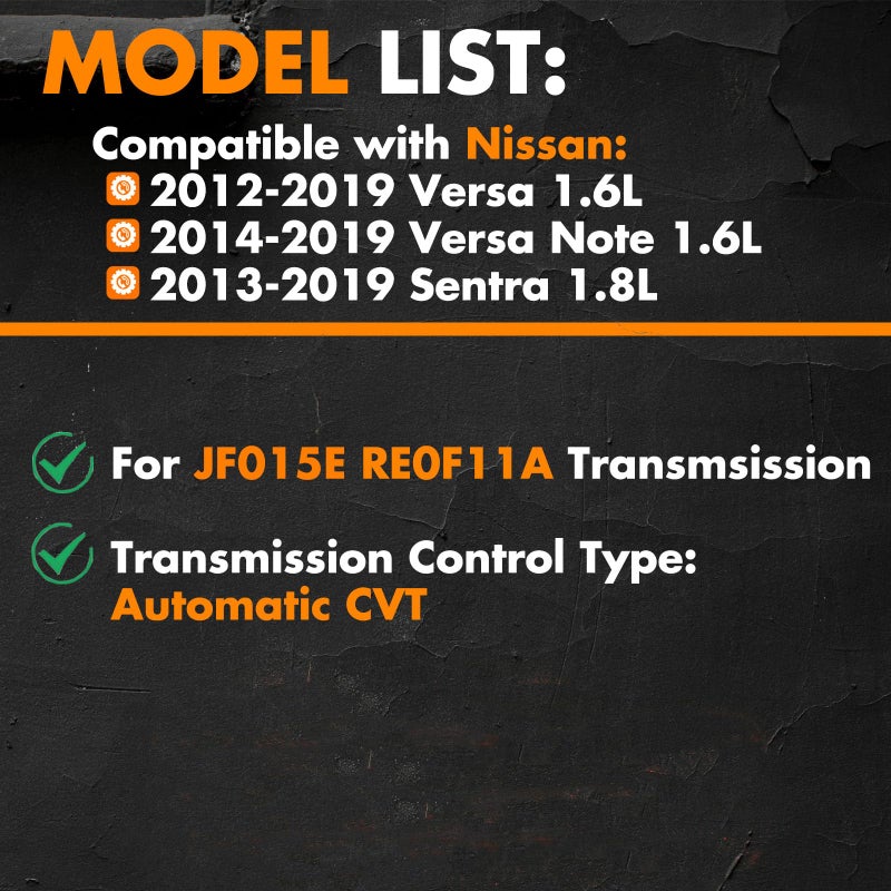 Memoeo Re0F11A Cvt Transmission Filter Oil Pan Gasket Kit Compatible With Nissan 2013-2019 Sentra 1.8L 2012-2019 Versa 1.6L 2014-2019 Versa Note 1.6L 33010-Jf015 31726-28X0A 31726-3Jx0A 19318012 - Image 3