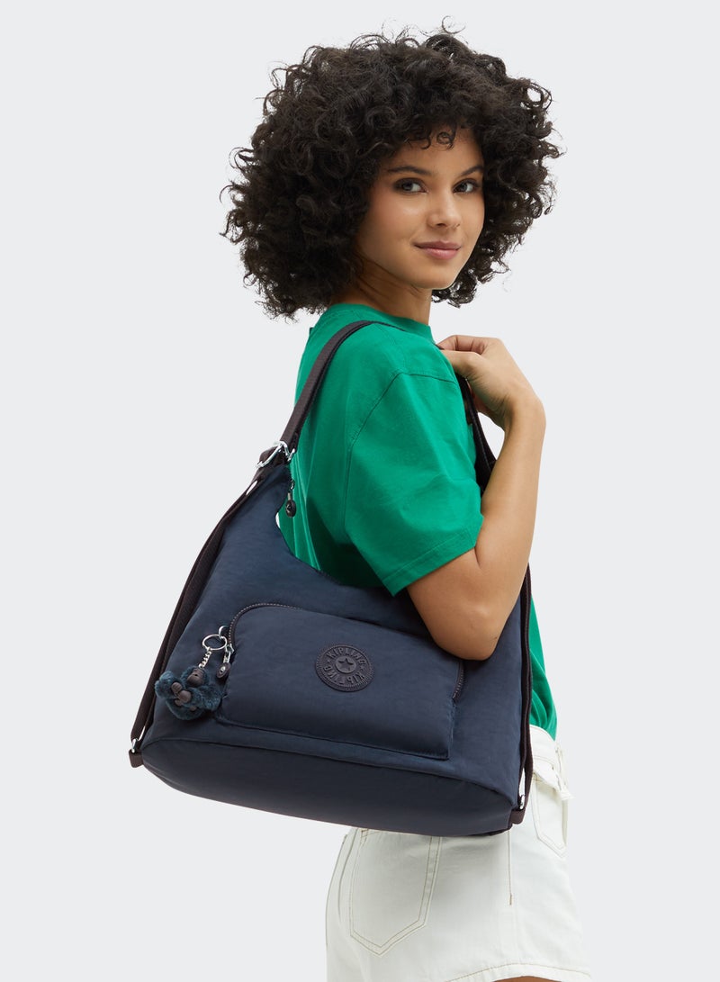 kipling Yenna Medium Shoulder Bag convertible to Backpack Blue Bleu - Image 3