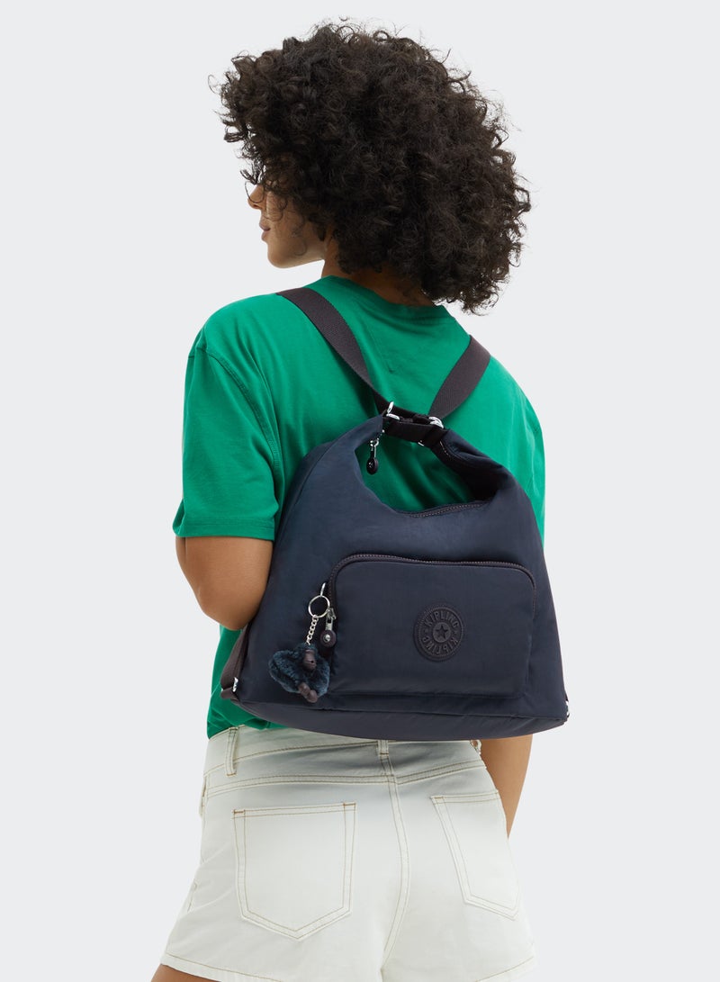 kipling Yenna Medium Shoulder Bag convertible to Backpack Blue Bleu - Image 2