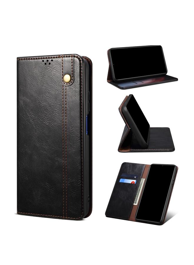 The Bros Case For Xiaomi12X Simple Wax Crazy Horse Texture Leather Phone Case