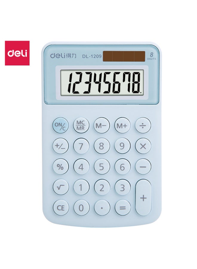 Deli 8-bit Calculator Student Small Cute Portable Mini Color Small Office Solar Computer