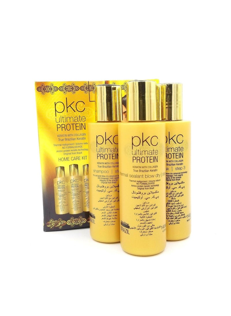 PKC Ultimate Protein Keratin With Collagen Straightening Home Care Kit - Image 2