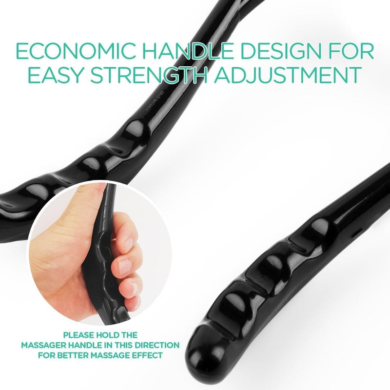 Neck Massager for Pain Relief, Deep Tissue Self Trigger Point Shiatsu Shoulder Massager - Back and Neck Massager for Neck, Shoulders, Leg, Ergonomic Handle Design, Lightweight & Portable - Image 5