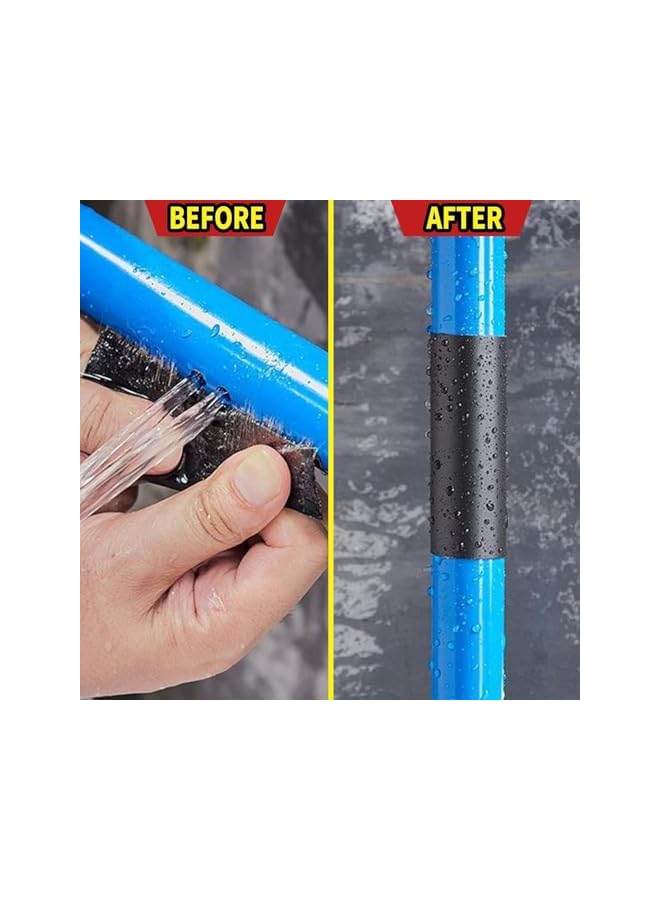 promass Rubberized Waterproof Tape, Professional Duct Tape for Prevent Leak and Crack, Patch and Seal Tape for Photographers Repairing Holes Cracks Pipes Gaps Roof Crafts (Black Medium 4" x 59") - Image 5