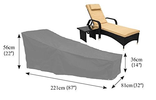 Bosmere Weatherproof Sunbed Cover, 87", Gray - Image 2