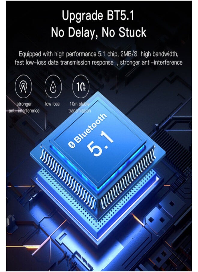 Yesido YAU34 Mini USB Bluetooth Adapter Receiver Wireless Mini USB Bluetooth 5.1 Receiver For Computer  - Image 4