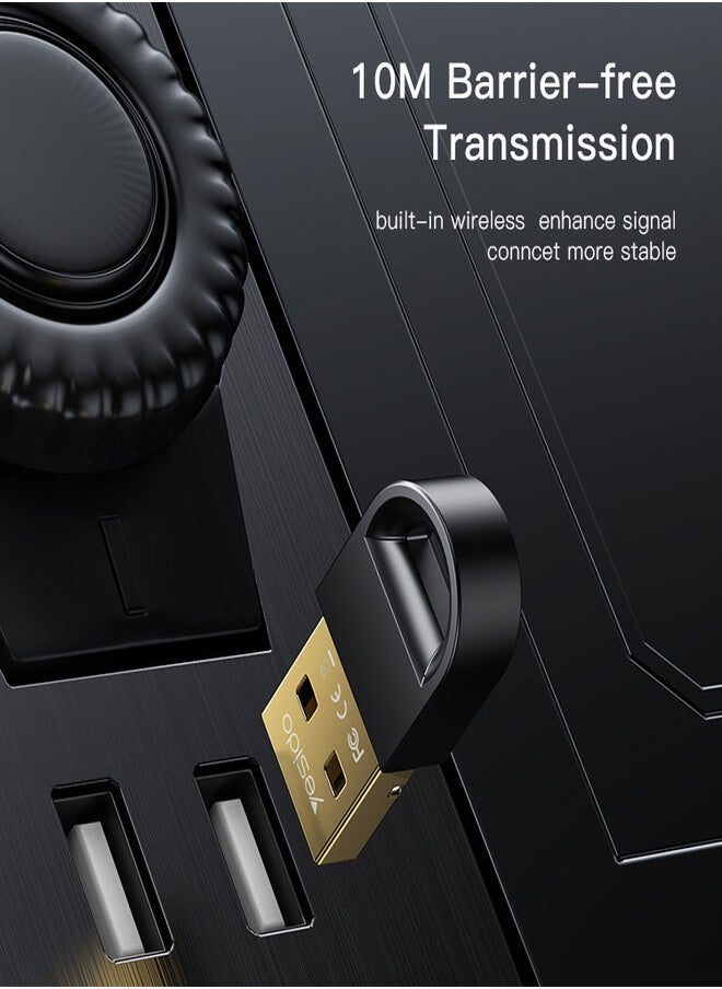 Yesido - YAU34 Mini USB Bluetooth Adapter Receiver Wireless Mini USB Bluetooth 5.1 Receiver For Computer - Image 1