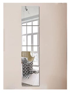  CityRiya-Long مرايا طويلة مثبتة على الحائط 4 قطع 22 × 22 سم مرايا طويلة لغرفة النوم، مرايا للتمرين لجدار صالة الألعاب الرياضية المنزلية  - Image 2
